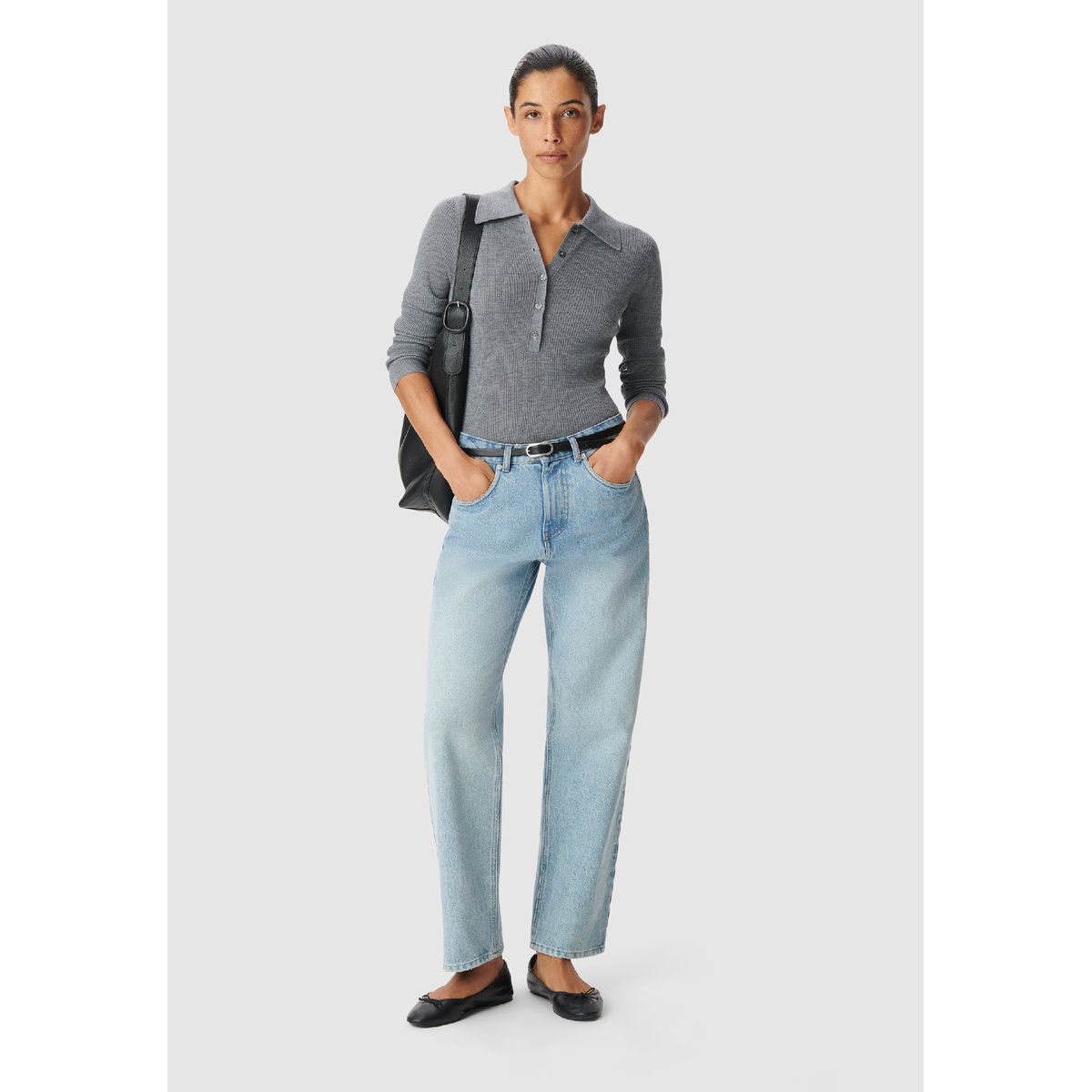 Jean droit 7/8e ANDERS bleu gris, IKKS