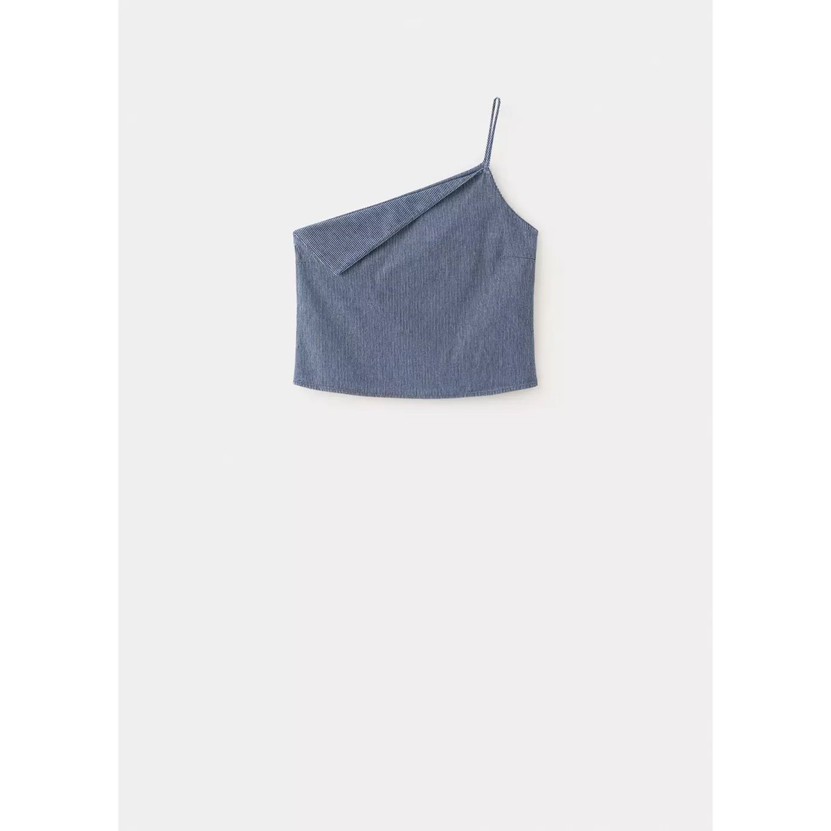 Top asymétrique rayures bleu foncé, MANGO TEEN