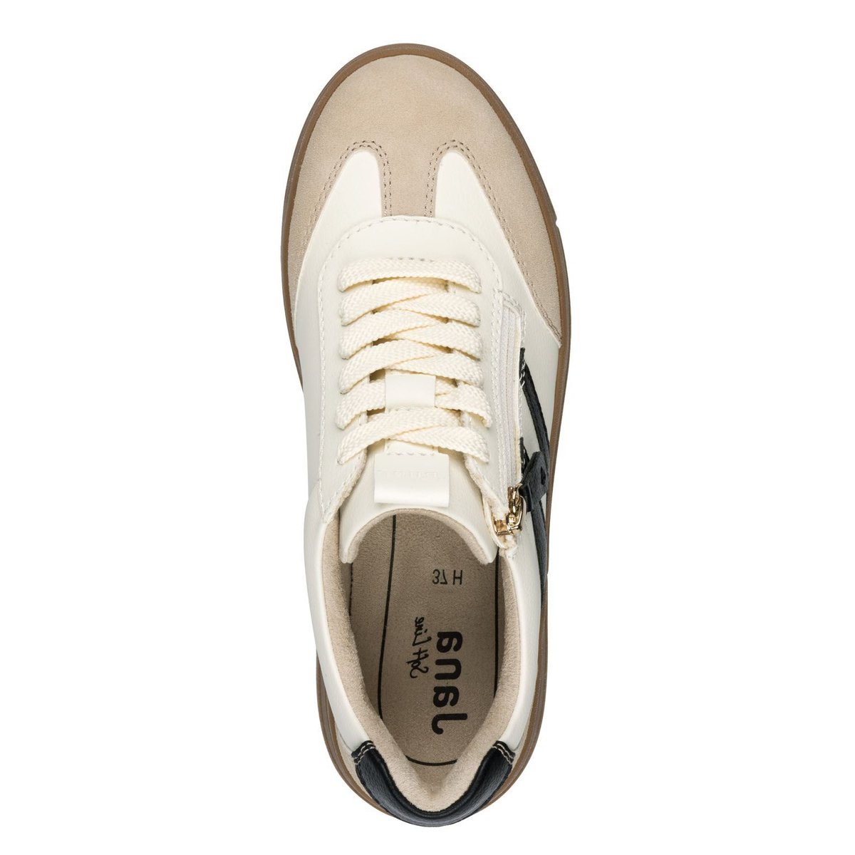 Basket beige crème brillant combiné, JANA