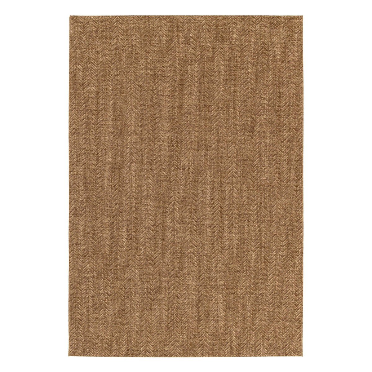 Tapis intérieur rectangulaire OLIVER effet jute coloris caramel, SWEEEK