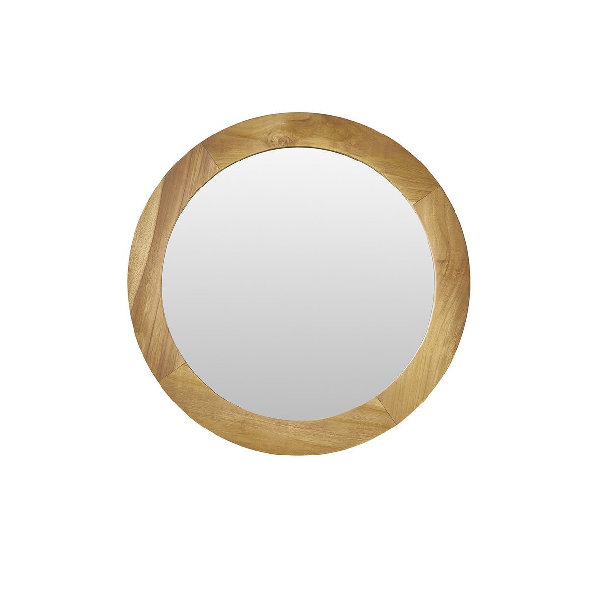 Miroir en teck massif 50 cm SARA naturel, BERAH GETAH