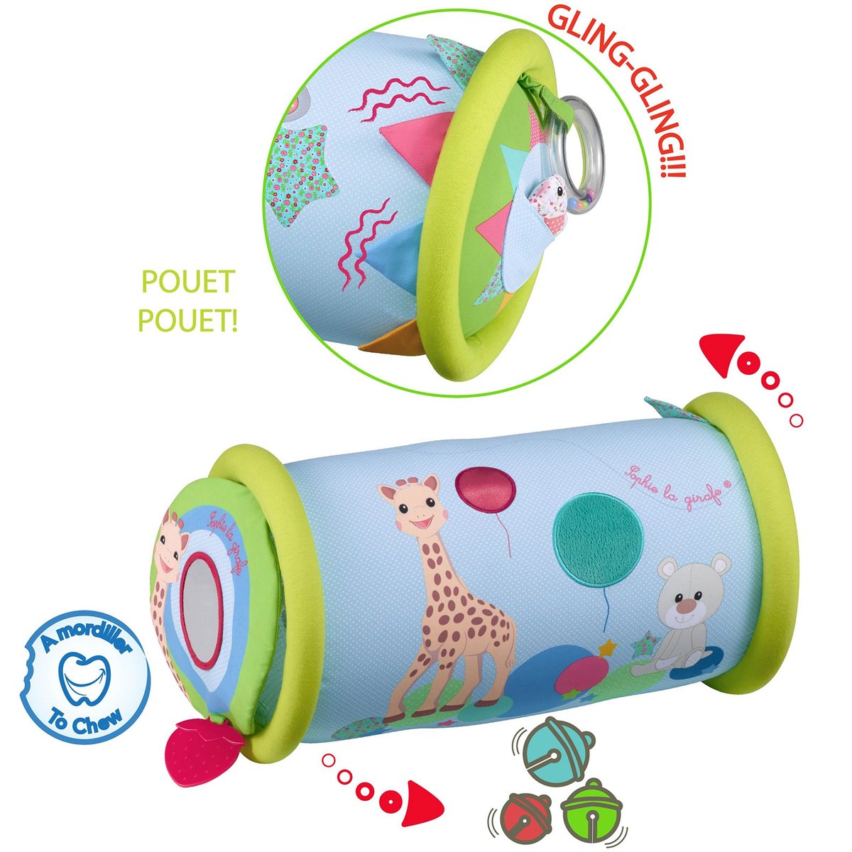 Coffret Les essentiels de l'éveil bleu, vert, rouge, SOPHIE LA GIRAFE