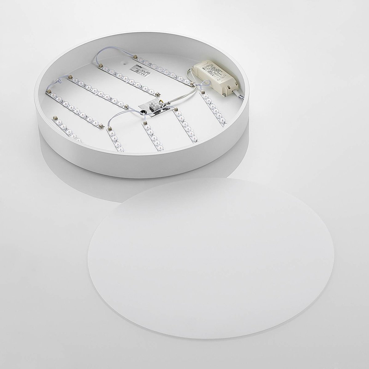 Plafonnier  moderneLED, Simera blanc, LINDBY