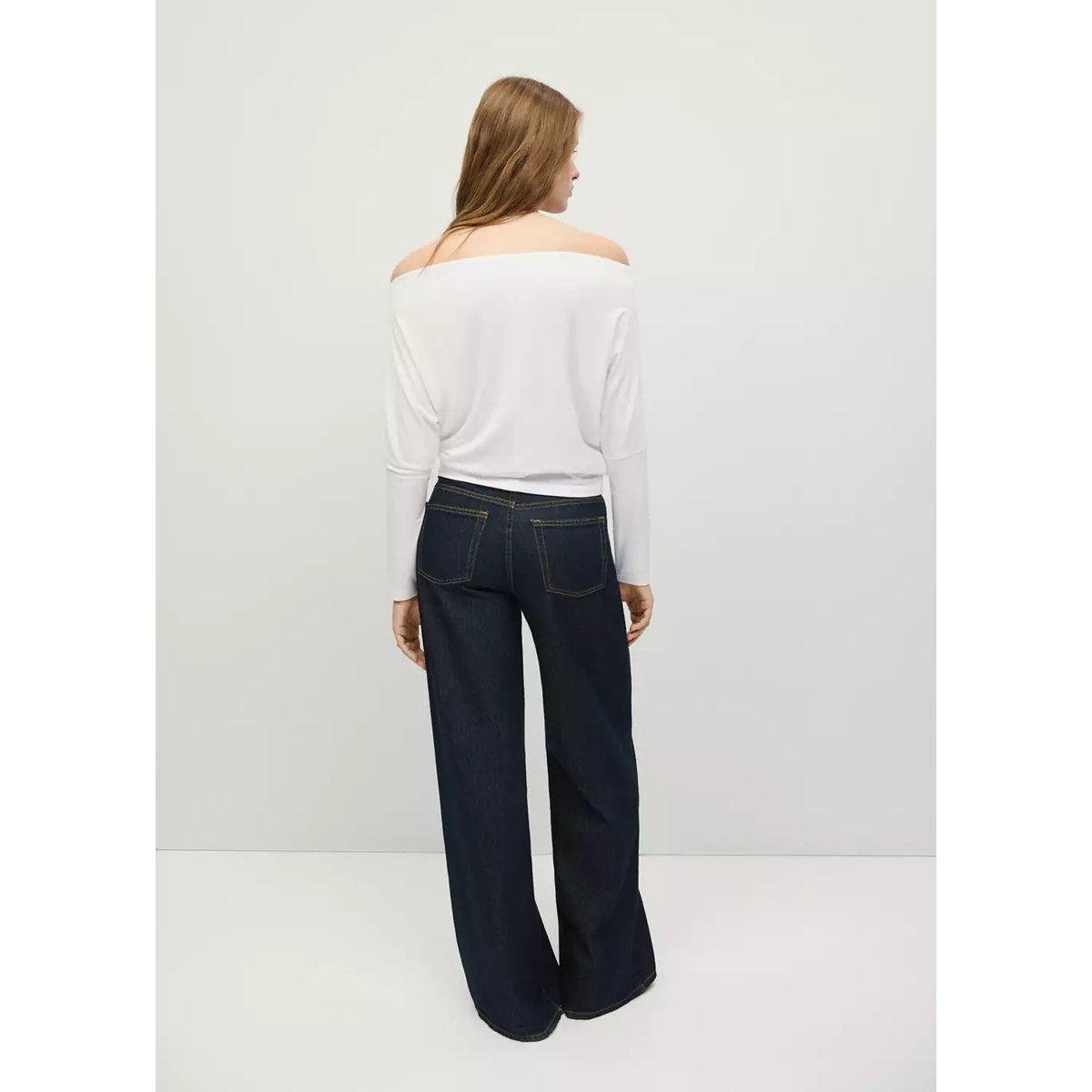 T-shirt épaules dénudées blanc cassé, MANGO TEEN