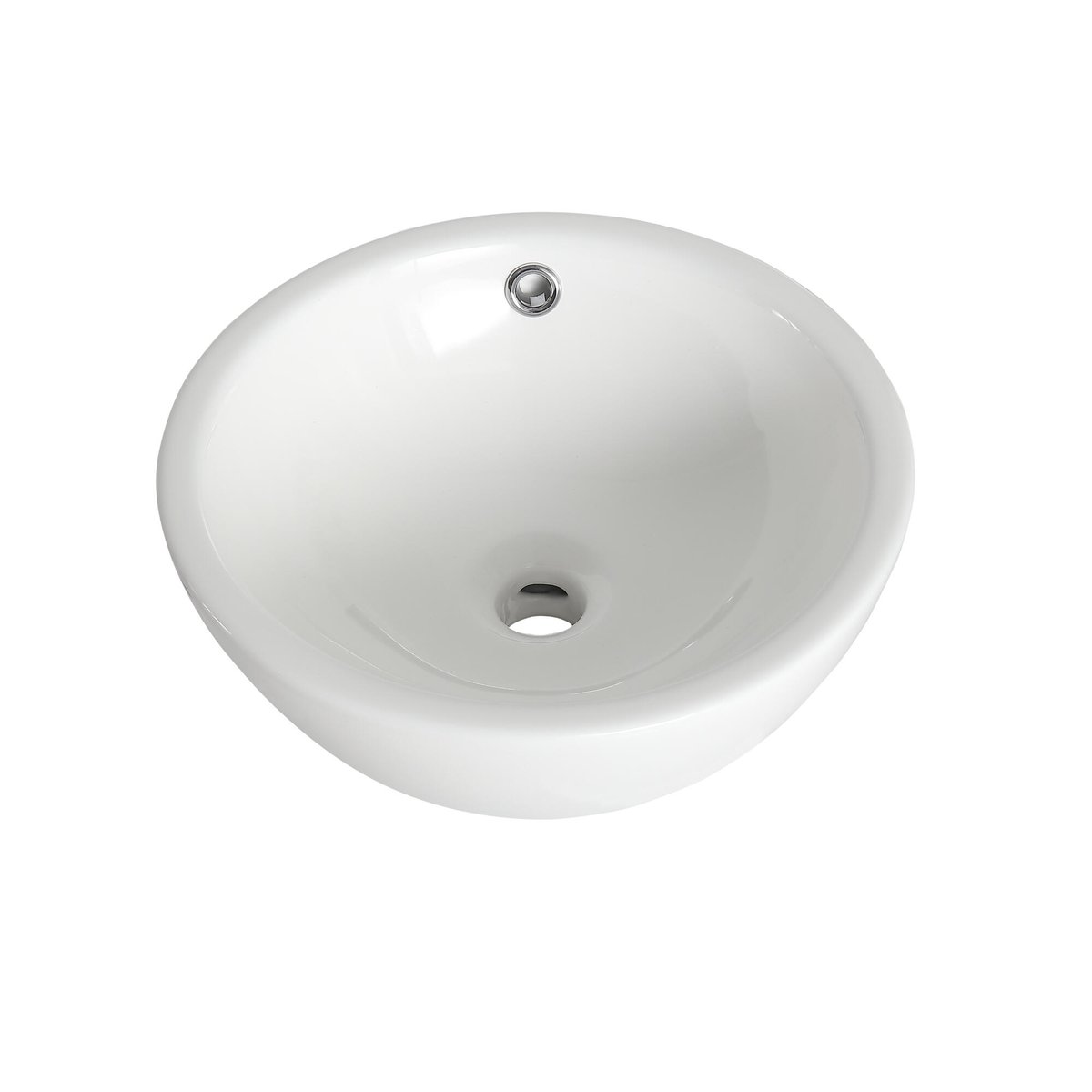 Vasque à poser en porcelaine, ROUND blanc, SENSEA
