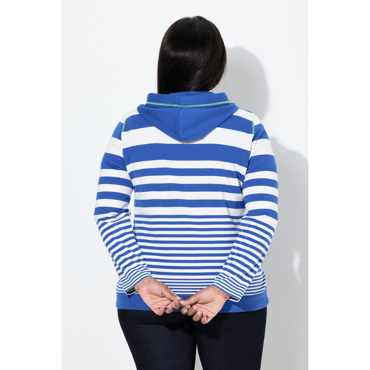 Veste à capuche, imprimé LOVE bleu encre, ULLA POPKEN