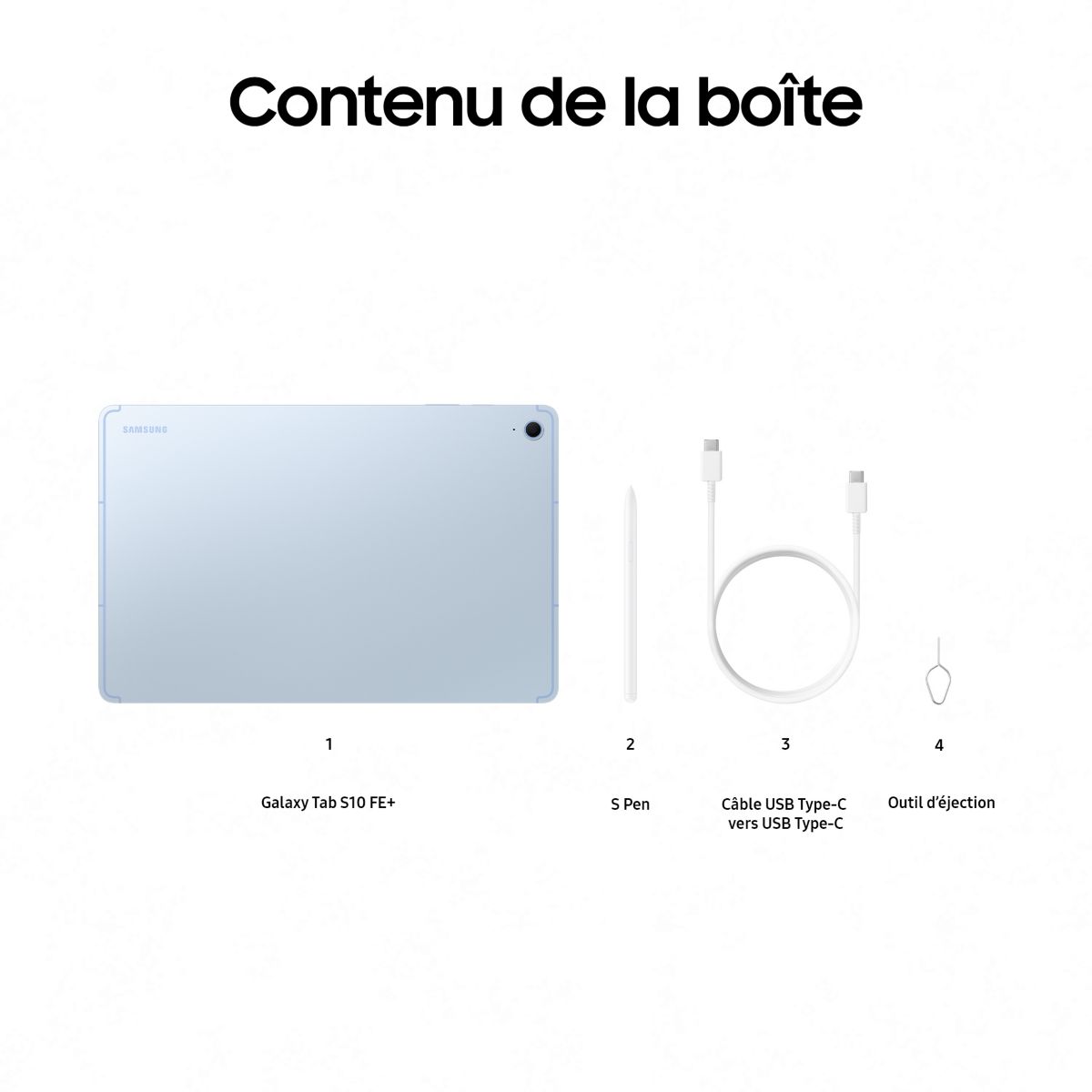 Tablette Android Galaxy Tab S10FE+ Wi-Fi 128Go Bleu avec Galaxy IA bleu, SAMSUNG