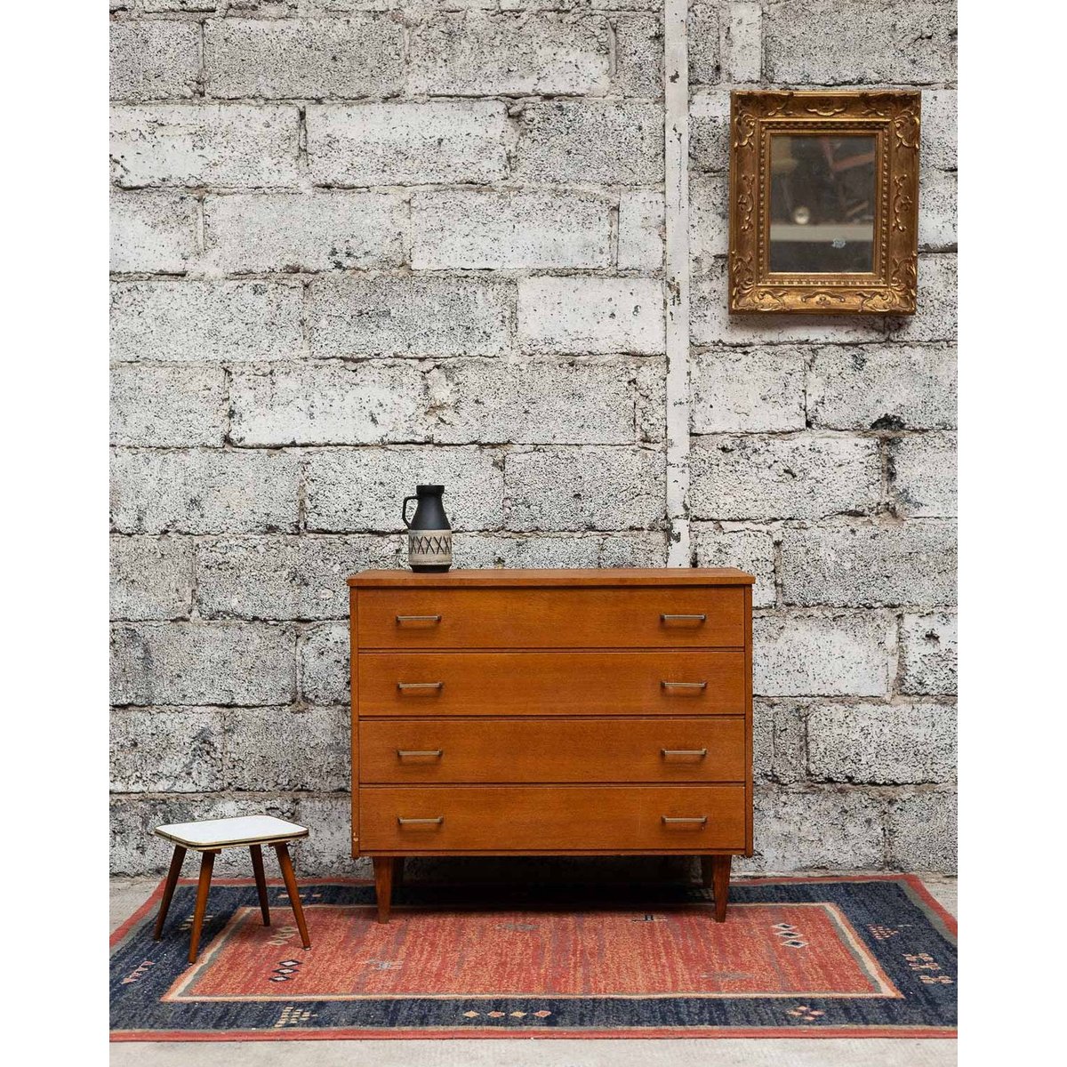 Jolie commode scandinave Olga N°669 - Bon état marron, DEBONGOUT