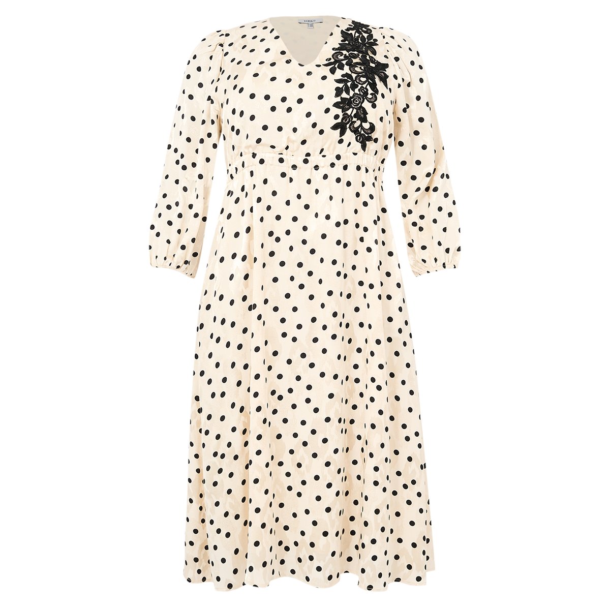 Robe imprimée écru, YOEK