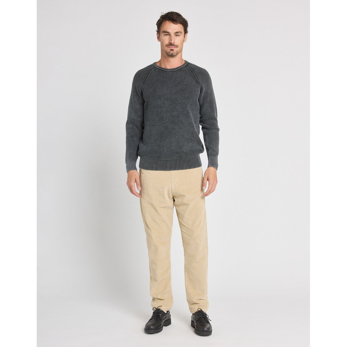 PANTALON LOOSE VELOURS BEIGE beige, PULLIN