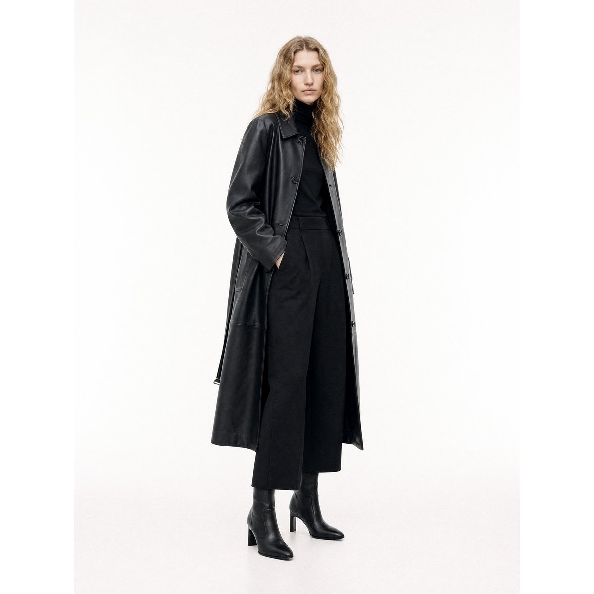 Bottines en cuir stretch à bout effilé VERNER noir, MI MAI