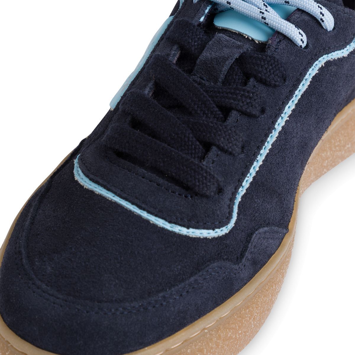 Basket en cuir bleu marine, TAMARIS
