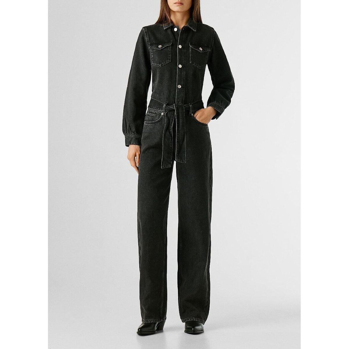 Combinaison en jean denim noir, PEPE JEANS