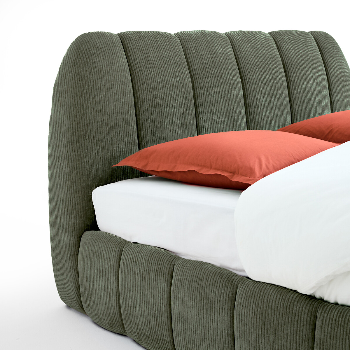 Kastenbett mit Bettkasten, NURIA khaki, LA REDOUTE INTERIEURS