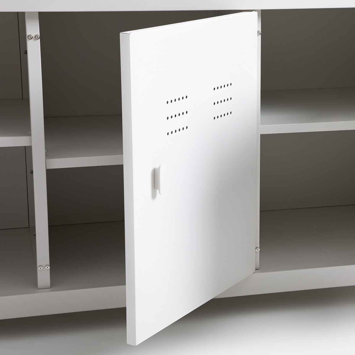 Buffet 3 portes métal acier, Livona blanc, LA REDOUTE INTERIEURS