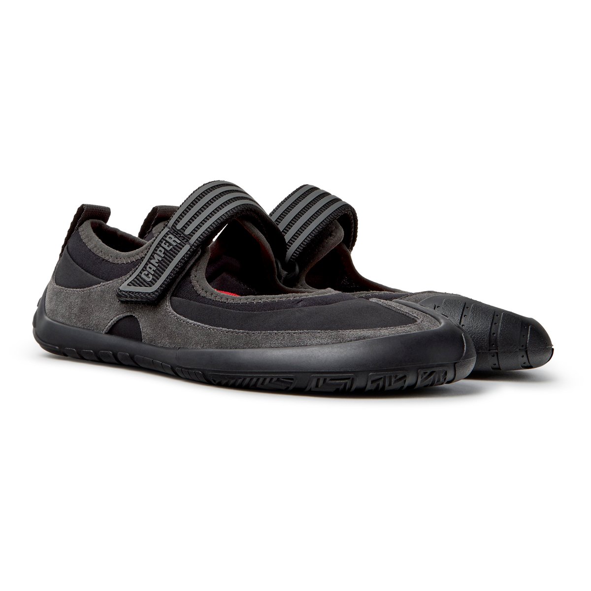Ballerines Peu Path+ Suede Leather noir gris 001, CAMPER