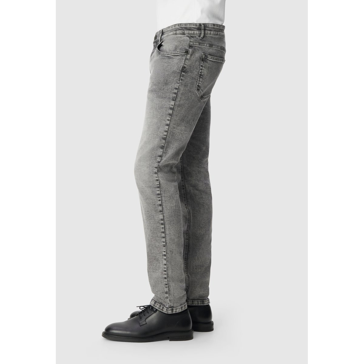 Jean slim vieilli BRUCE gris souris, IKKS