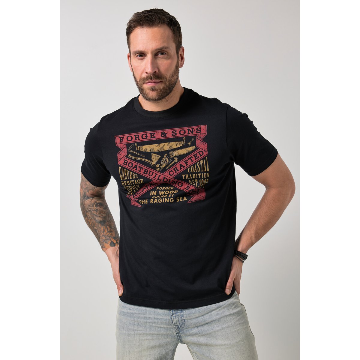 T-shirt JP 1880 noir, JP1880
