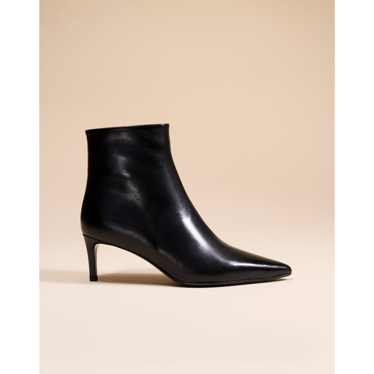 Bottines à bout pointu NOURA LOW noir, MI MAI