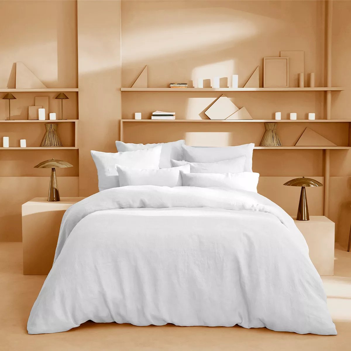 Drap housse b35 pur lin lavé LE LIN LAVE blanc, GARNIER THIEBAUT