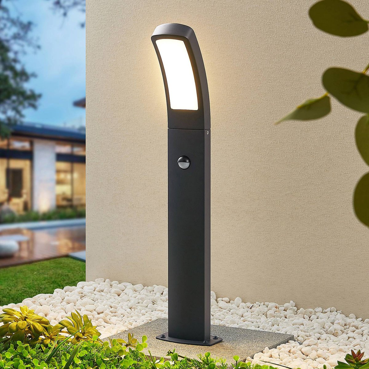 Luminaire extérieur en aluminium moderneLED anthracite, LINDBY