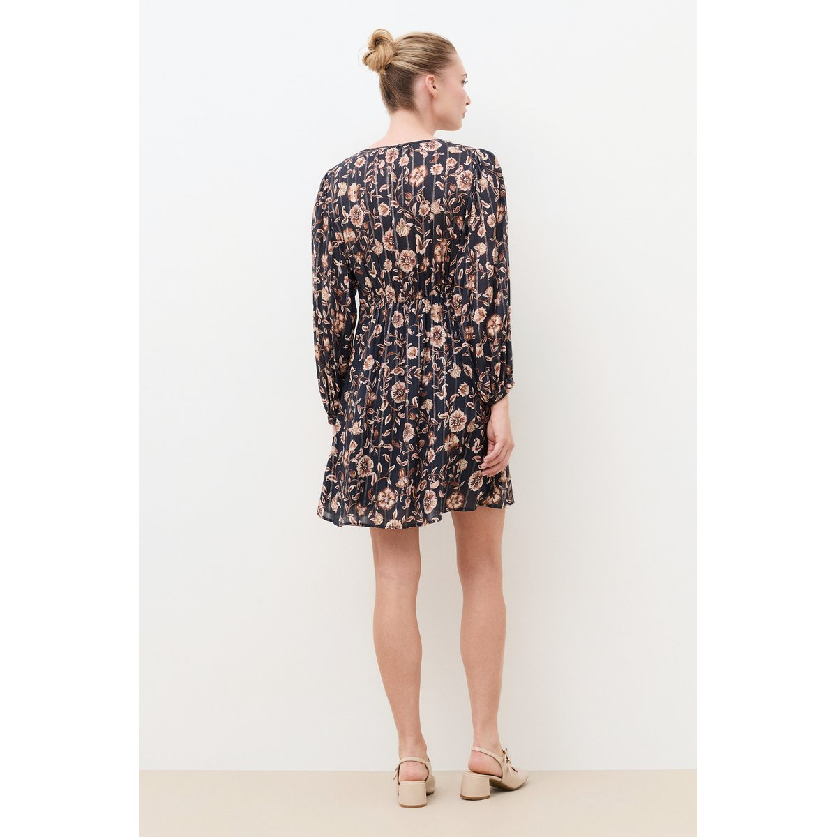 Robe courte col rond RANIA multicolore, CAROLL