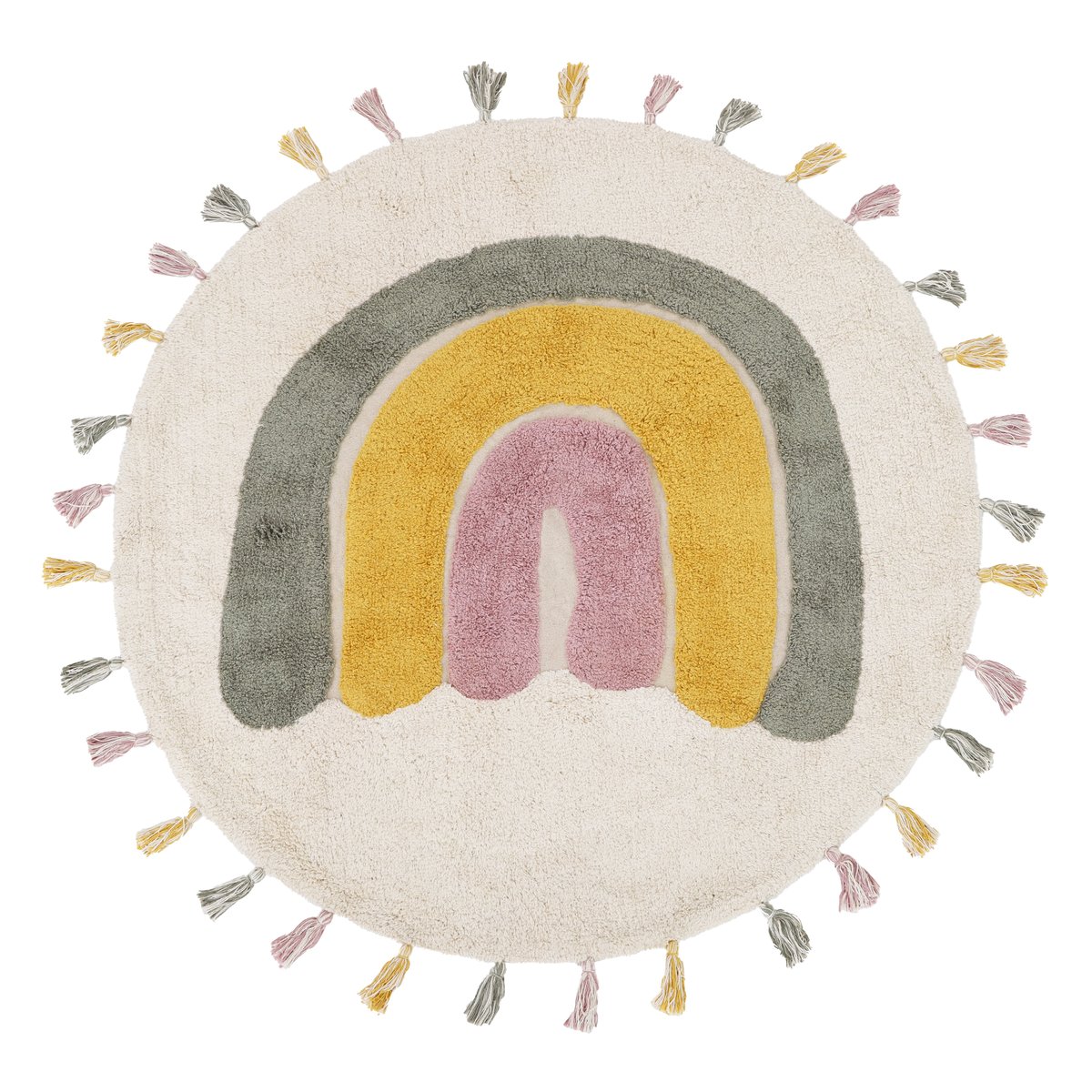 Tapis enfant coton lavable arc en ciel RAINBOW moss, NATTIOT