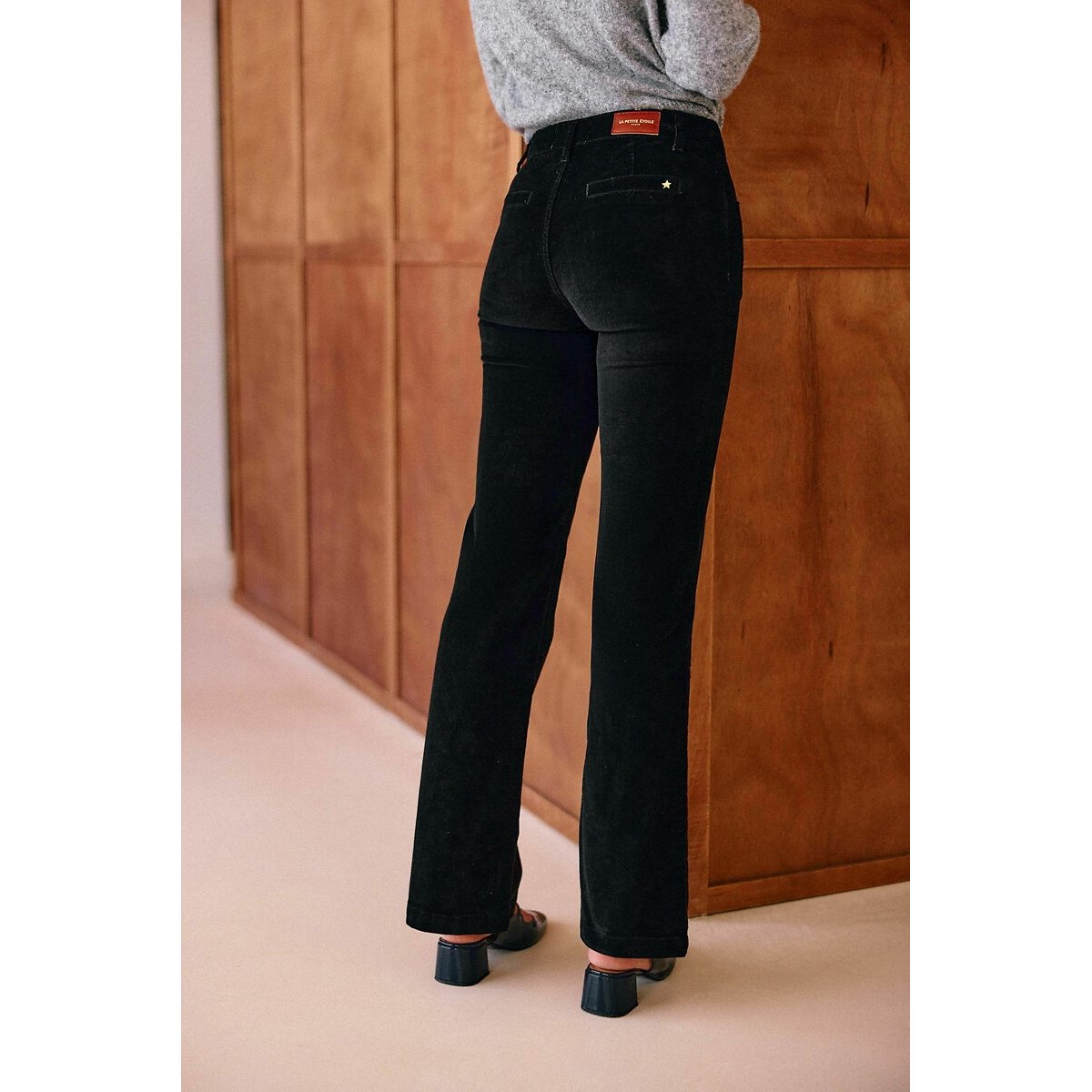 Pantalon flare en velours, SONNY noir, LA PETITE ETOILE