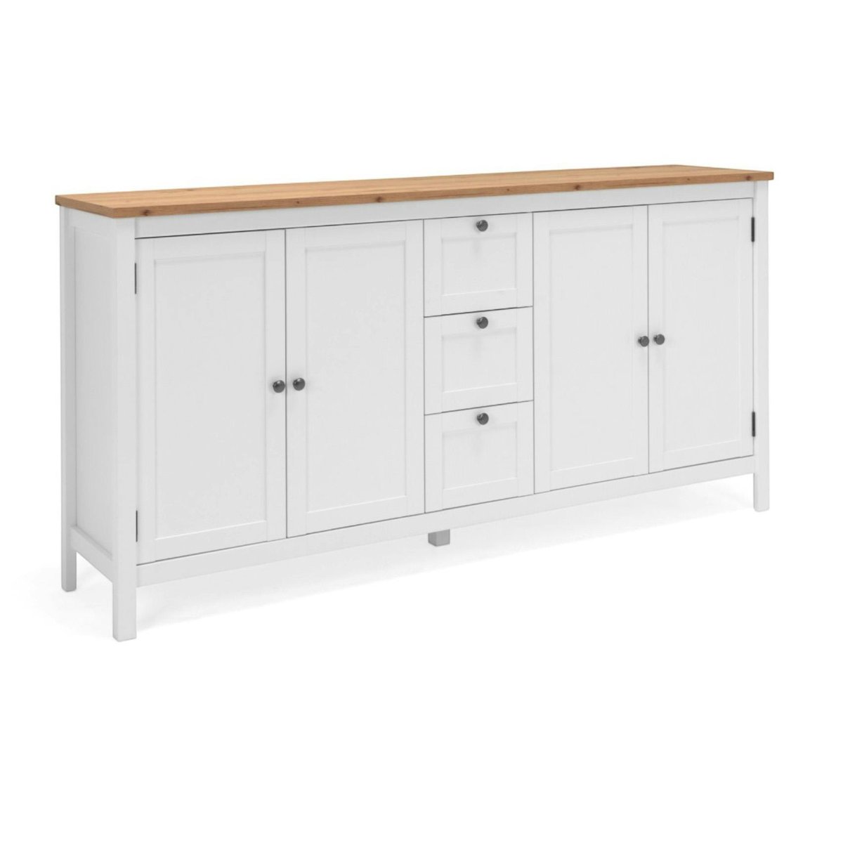 Buffet style campagne 4 portes 3 tiroirs VENZA blanc, PIER IMPORT