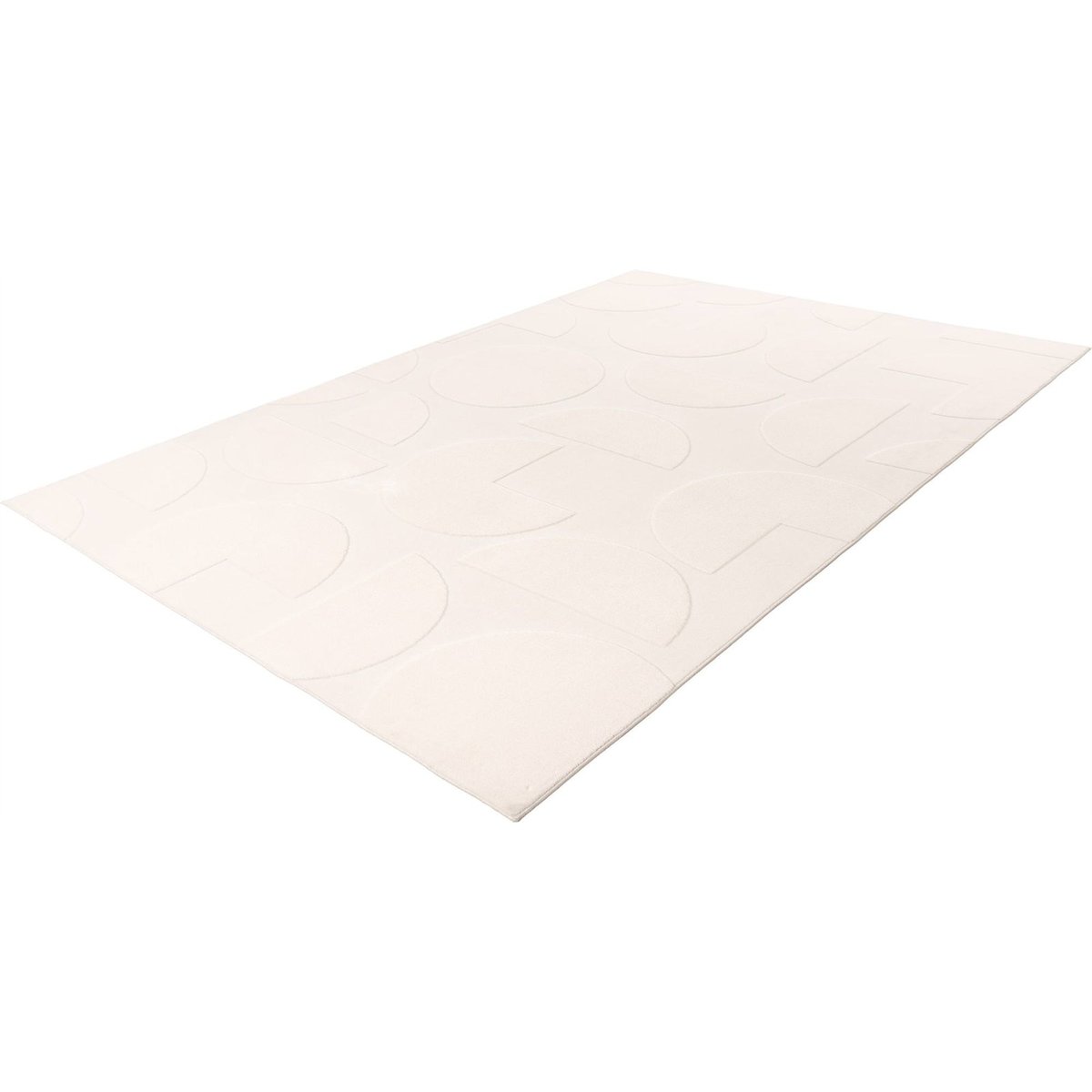 Tapis rectangulaire à poils courts, Niburi ivoire clair ton sur ton, ARTE ESPINA
