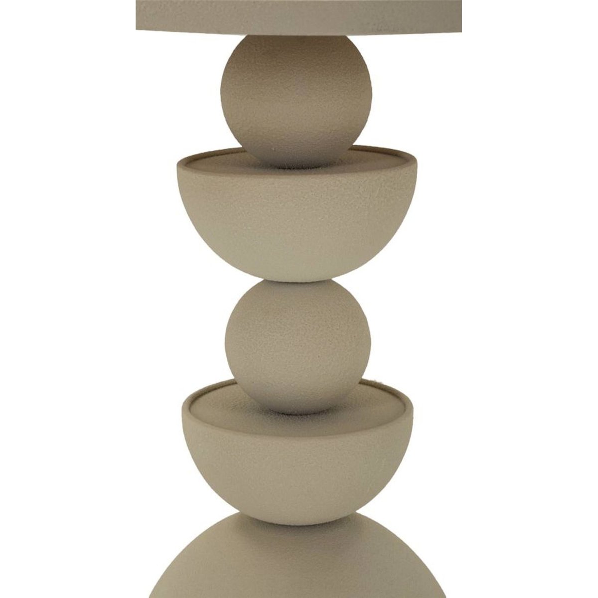 Table d'appoint en fer plateau miroir MODERN crème, RECOLLECTION