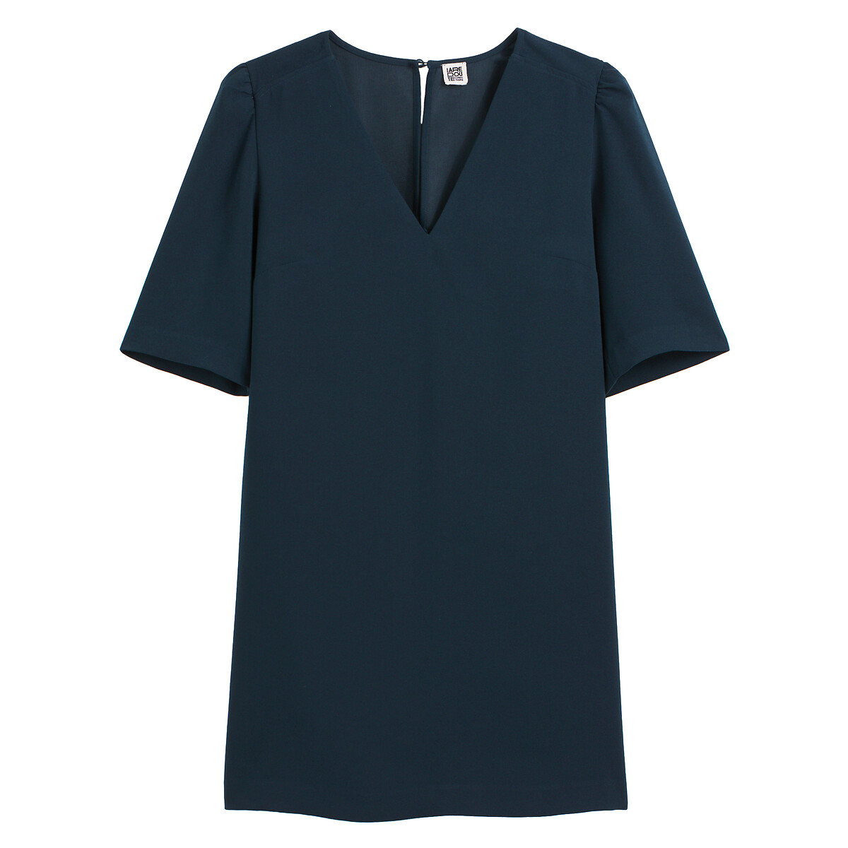 V-Neck Shift Dress navy blue, LA REDOUTE COLLECTIONS