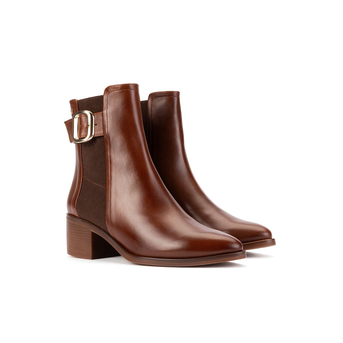 Bottines à talon cuir Zinnia cuero, MARTINELLI