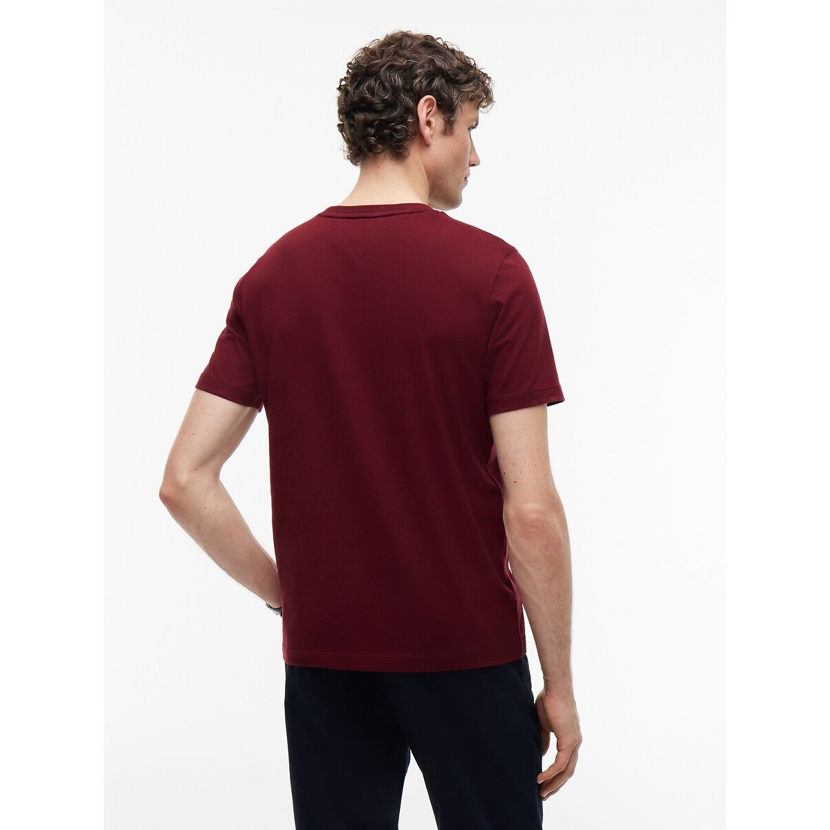 Camiseta recta gruesa burdeos, TOMMY HILFIGER