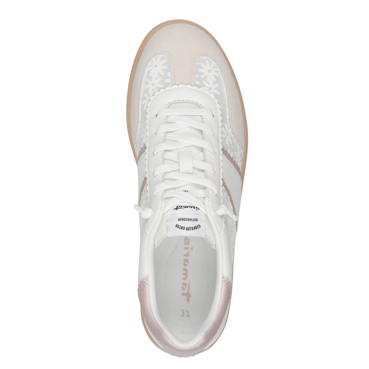 Basket à lacets blanc combiné, TAMARIS