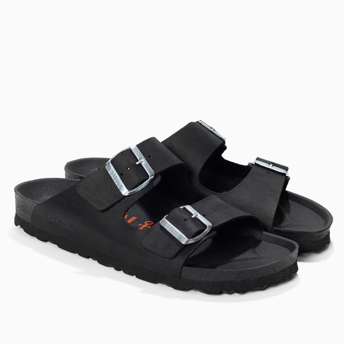 Sandales en cuir ATLAS noir, BAYTON
