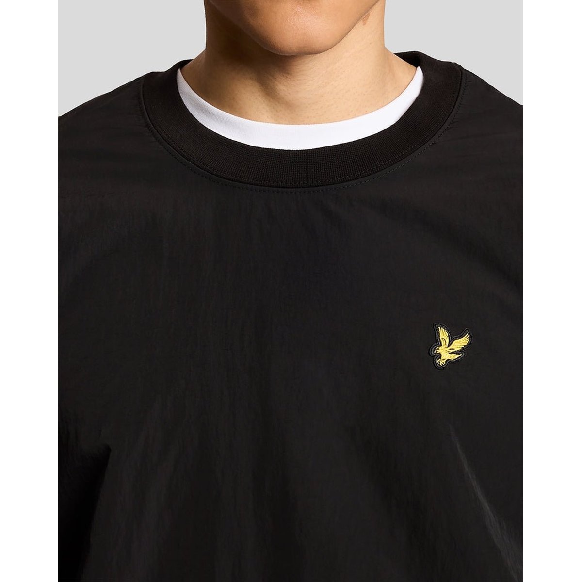 Sweat-shirt demi-manche raglan noir jais, LYLE & SCOTT