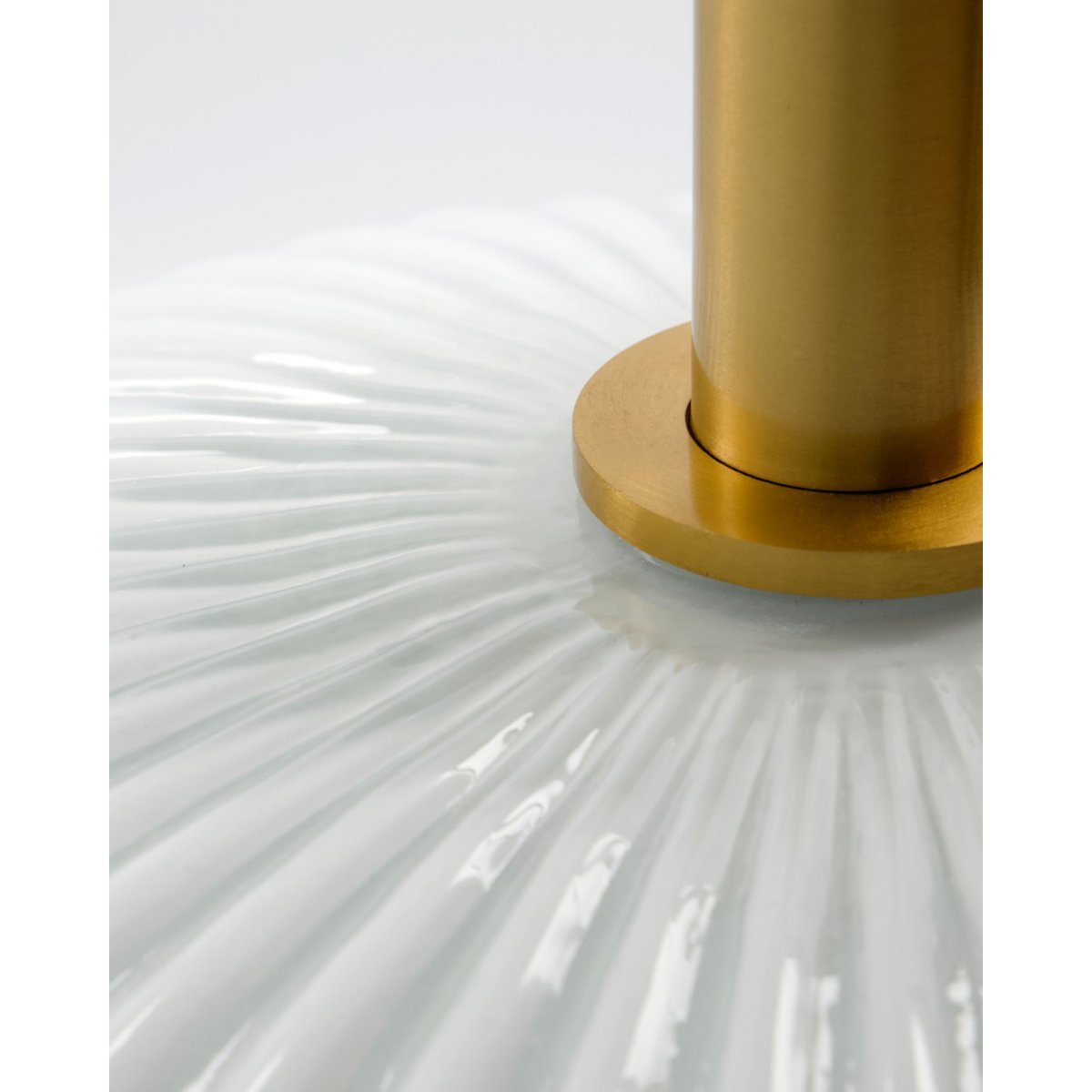 Suspension en verre Fort finition en laiton antique, blanc cassé, HOUSE DOCTOR