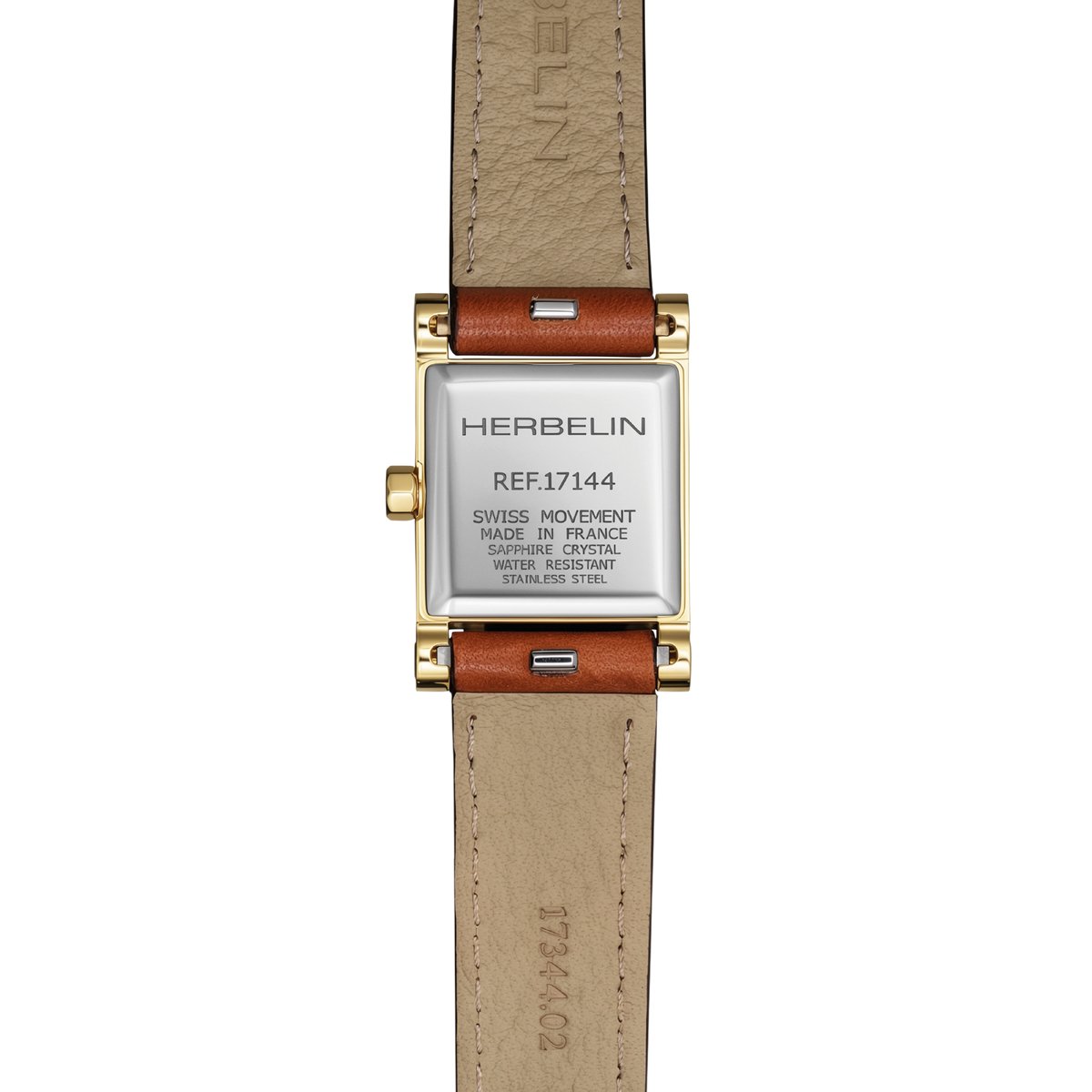 Montre Analogique ANTARES doré argenté camel, HERBELIN