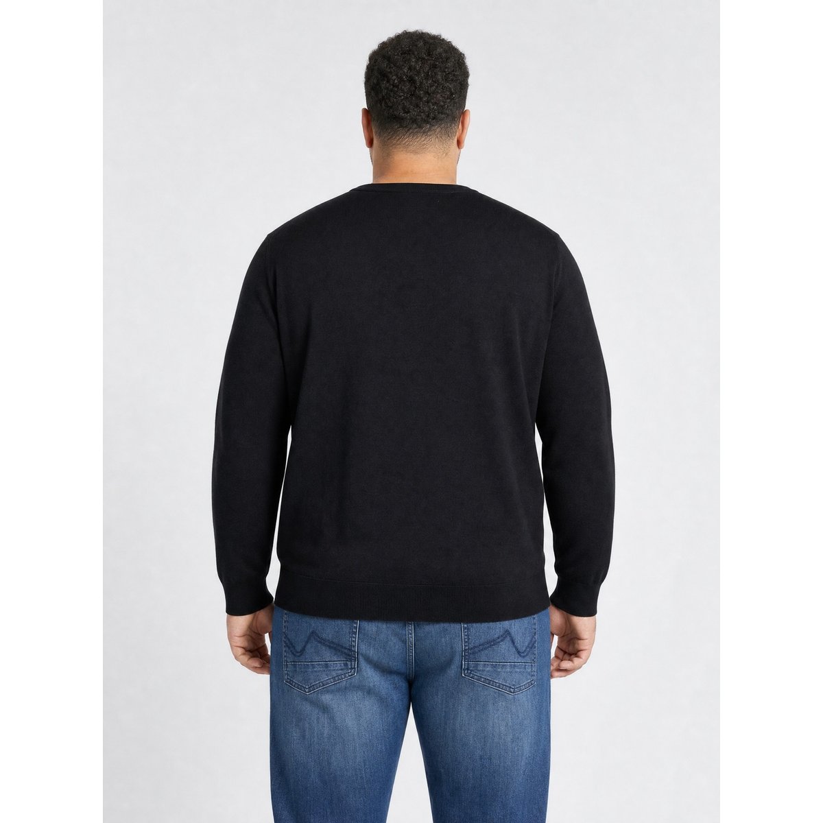Pull col v grande taille millgate noir black, PETROL INDUSTRIES
