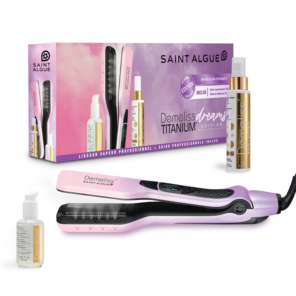 Lisseur Vapeur Et Soins Demeliss Titanium Dreams couleur unique, SAINT ALGUE
