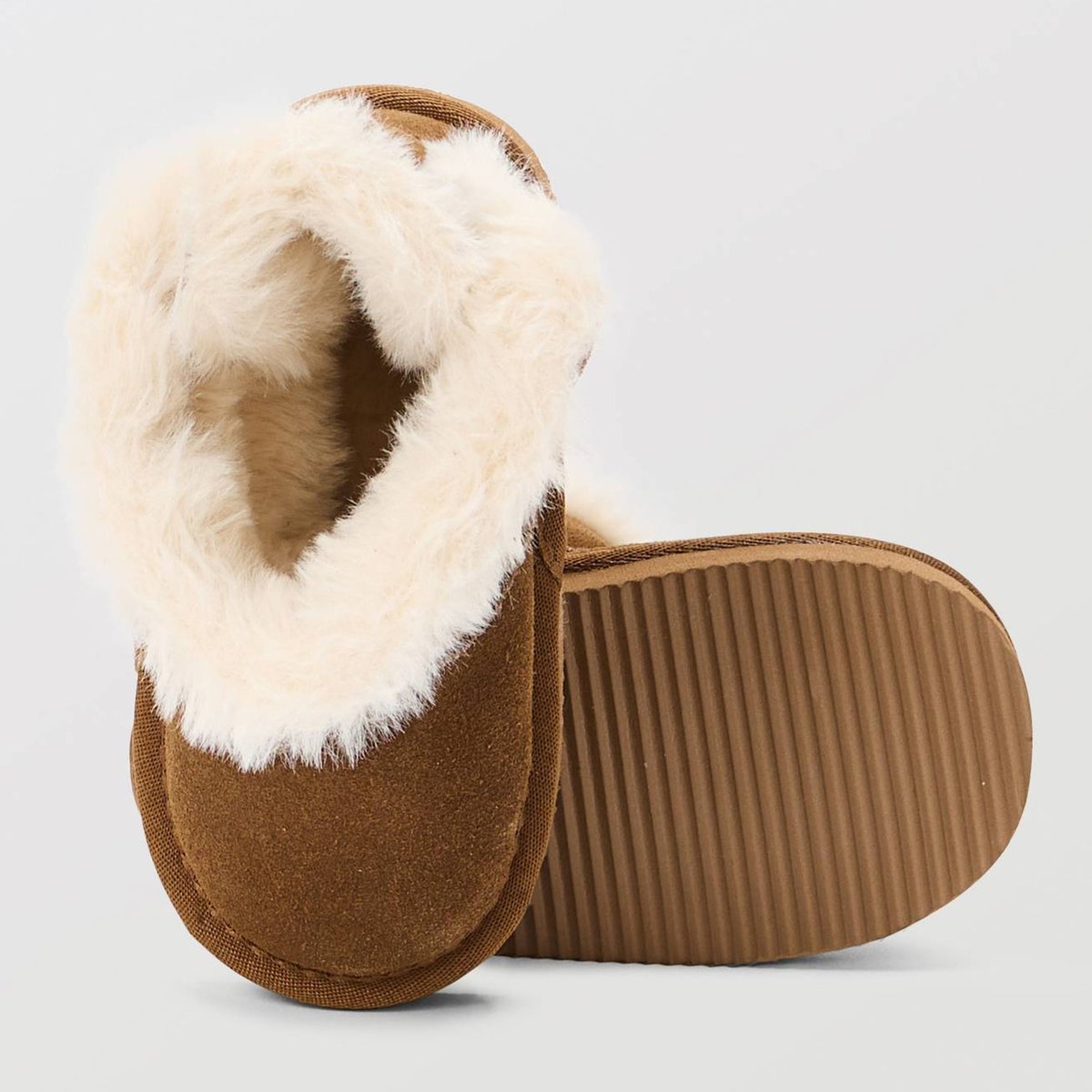 Bottines fourrées en cuir tan access, BOUT'CHOU