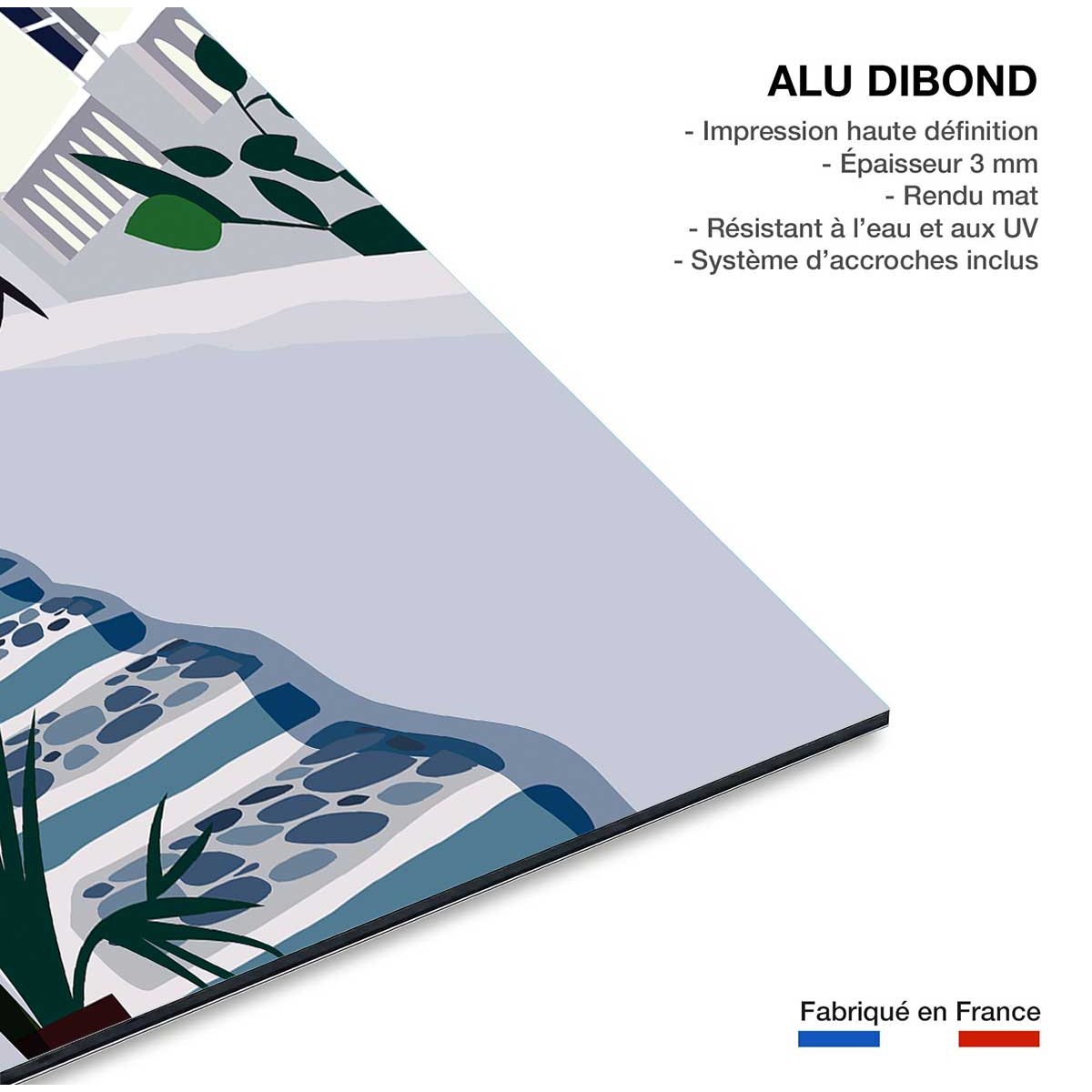 Tableau santorini tableau alu dibond, HEXOA