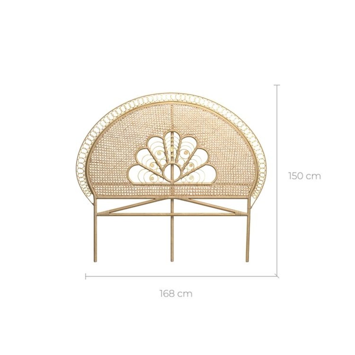 Tête de lit en rotin - GABRIELLA naturel, MAISON PAVANE