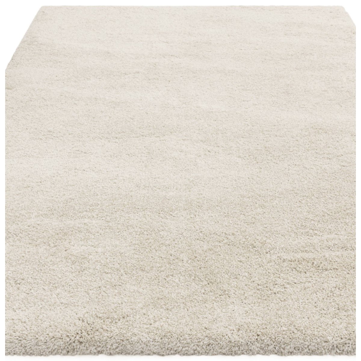 Tapis de salon et chambre poils longs MAPY blanc, NOVATREND
