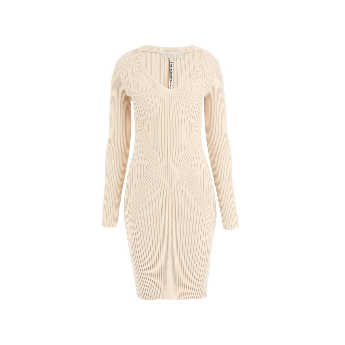 Minirobe-Pull Maille Côtelée crème, GUESS
