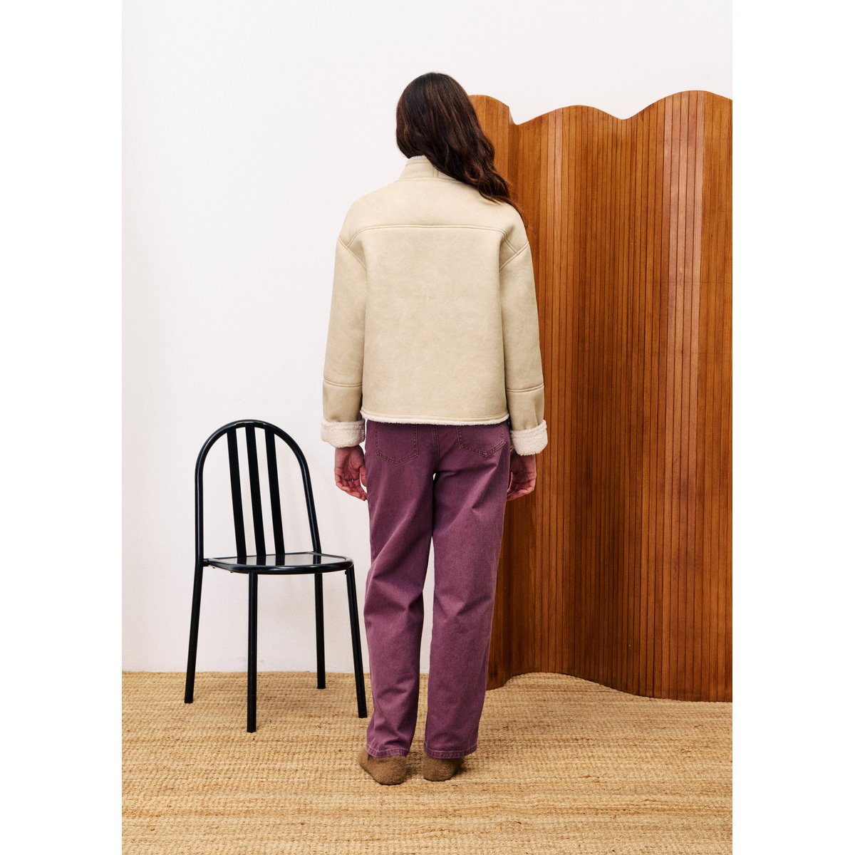 Manteau col roulé LAMARTINE beige crème, FRNCH