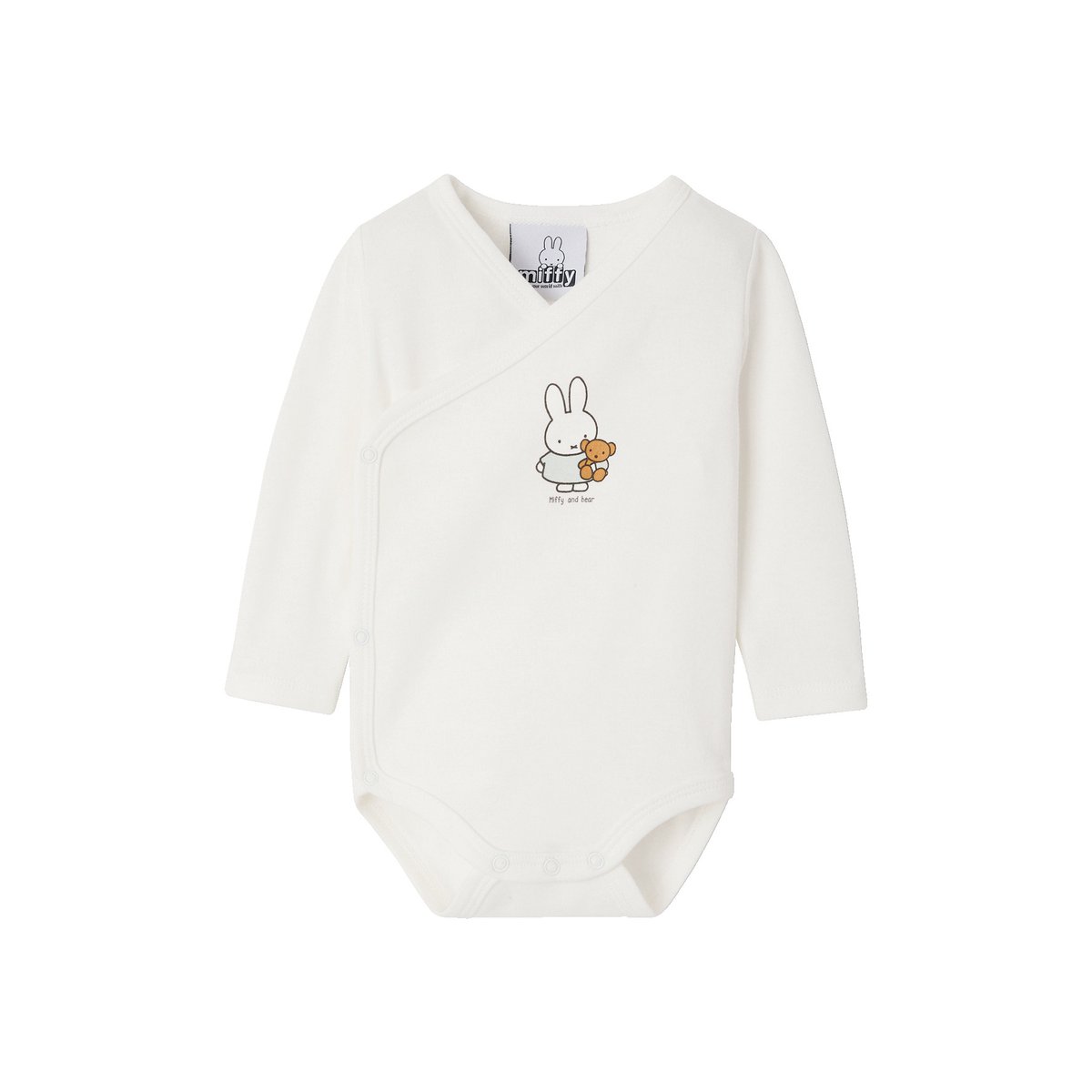 Lot de 2 bodies naissance Miffy manches longues vert d'eau, VERTBAUDET