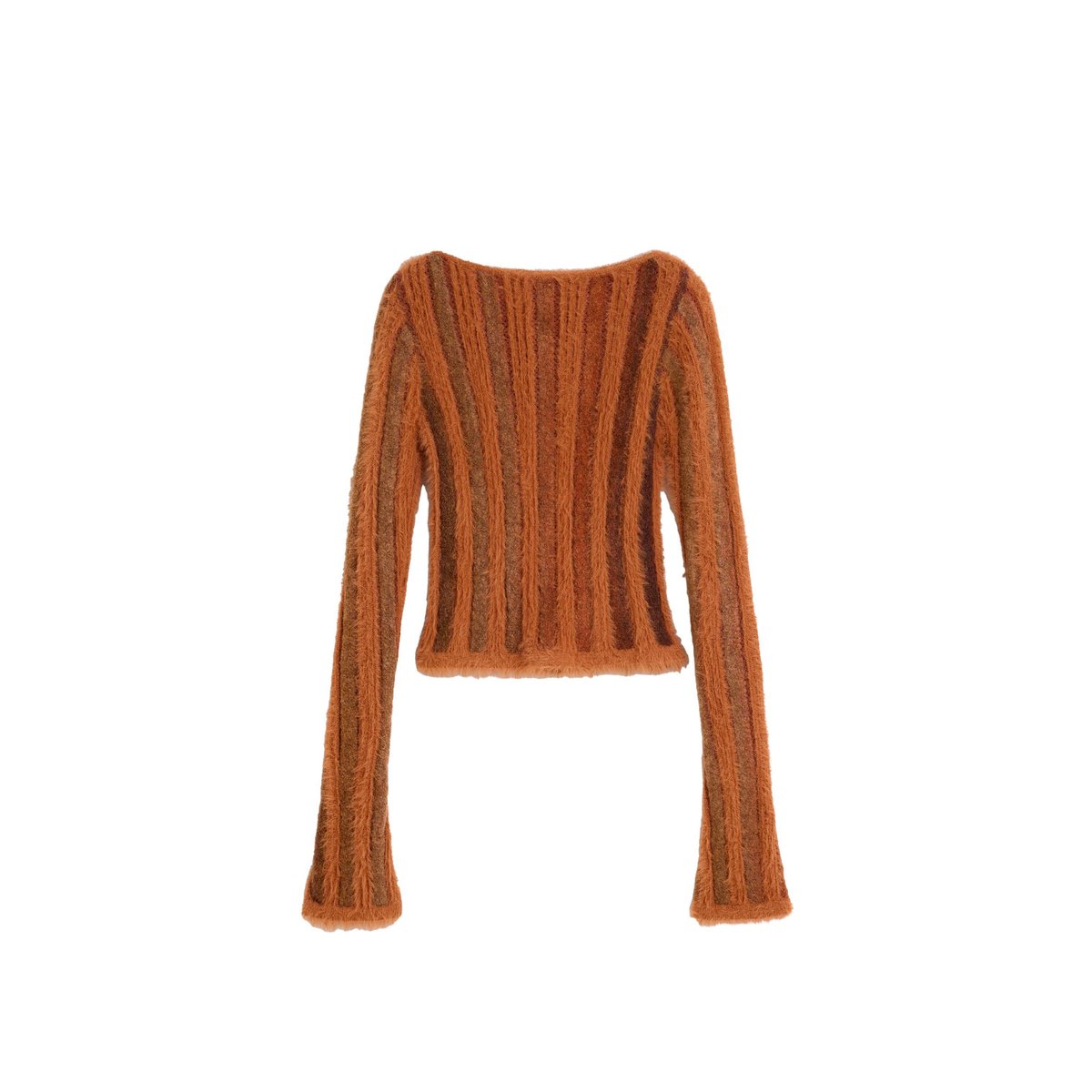 Pull côtelé avec poils marron, DESIGUAL