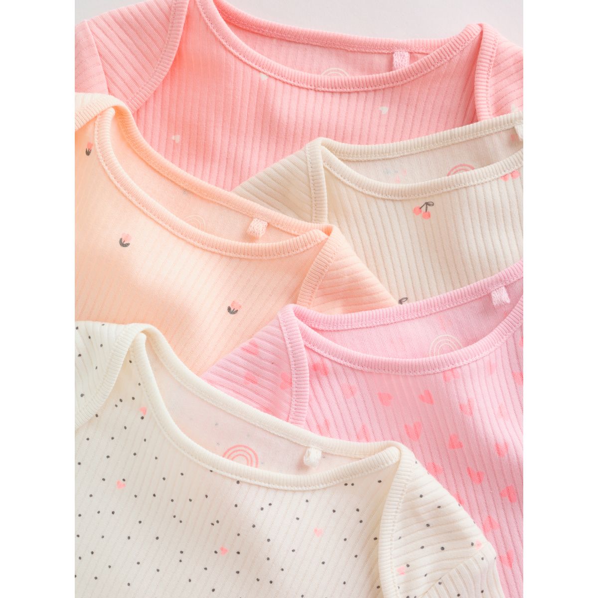 Body à manches courtes bébé, lot de 5 pink fluorescent, NEXT